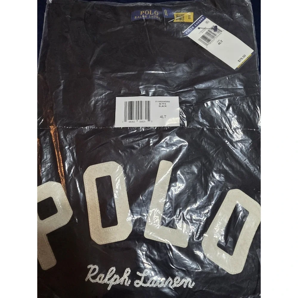 Polo Ralph Lauren Black Long Jersey Short Sleeve T-Shirt Men's 4XLT NWT $79